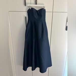 ALFRED SUNG Midnight Strapless Gown